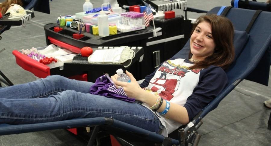 Students+and+teachers+alike+donate+at+Spring+Blood+Drive