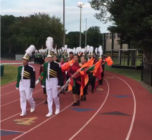 Langley Marching Saxons at a home football game in September 2016.