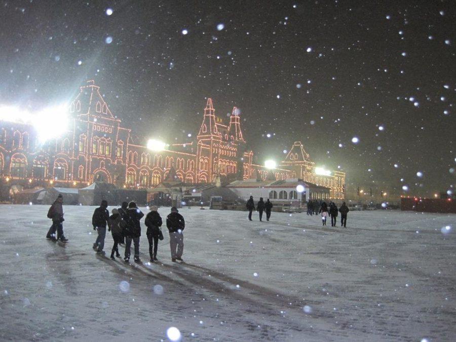 Langley Russian Students on an exchange trip to Moscow