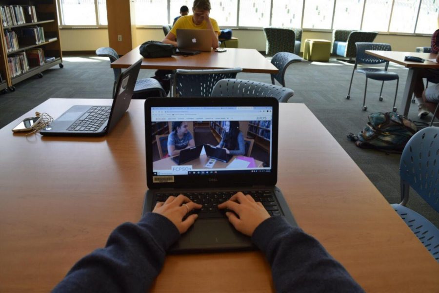 FCPSOn provides students with school-issued technology; but do the cons turn-off the pros? (Photo by Aiden OConnor)