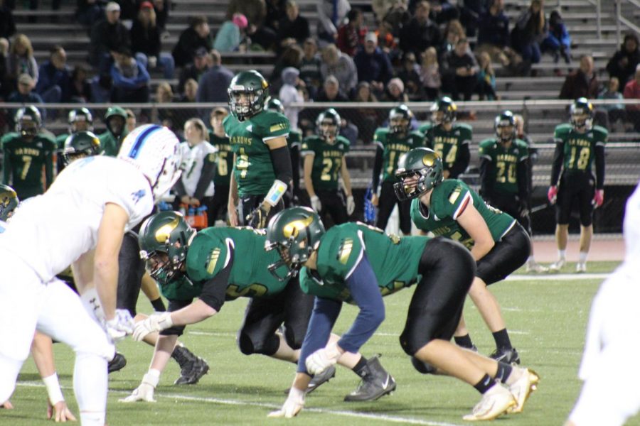 Langleys varsity football team faces off against the Yorktown Patriots (Photo by Yousef Mufti). 