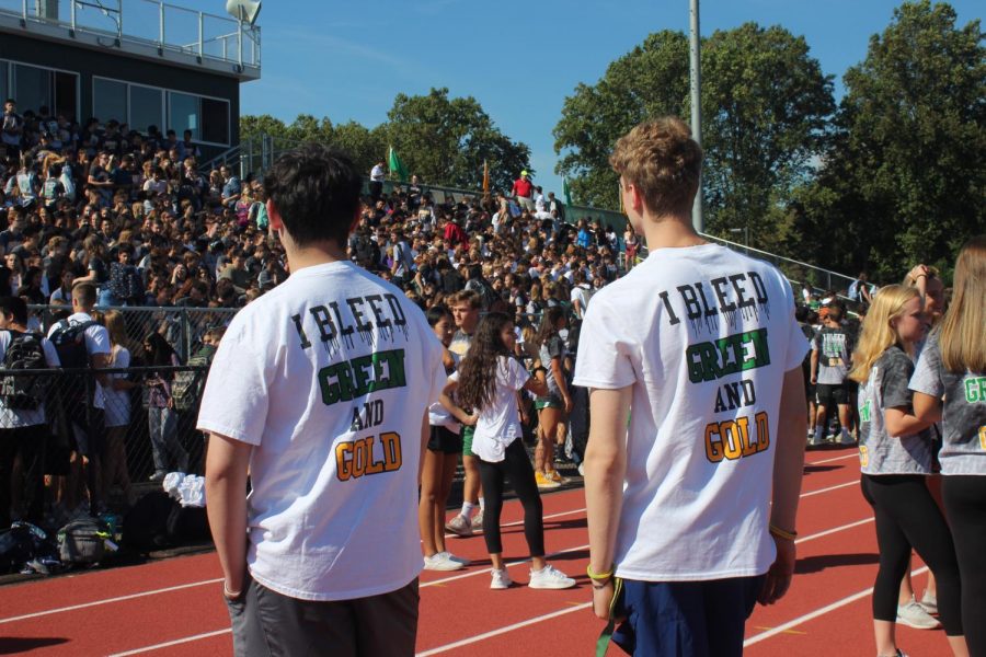 Varsity+fall+sports+captains+were+introduced+during+Langley%27s+annual+homecoming+pep+rally+%28Photo+by+Maddie+Koenig%29.++