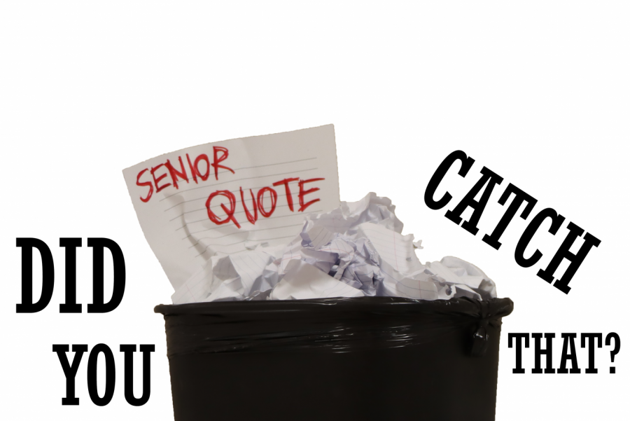 Former senior quotes were tossed out due to issues like thinly-veiled drug references, television quotes, and profanity (Photo by Sherry).