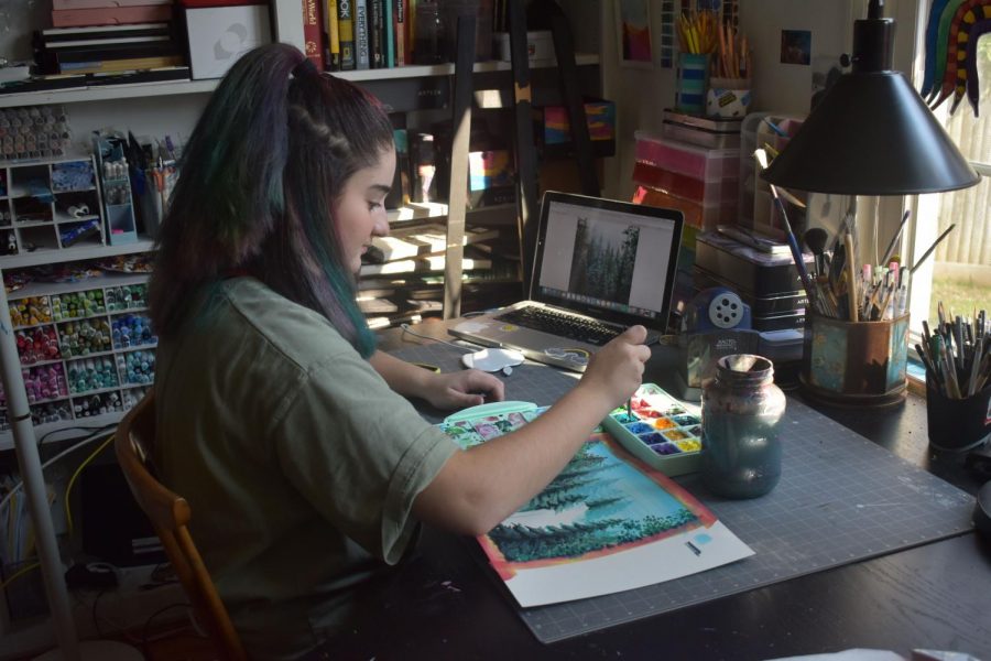 Isabella Obradovich spends hours in her art studio to intricately perfect the pieces (Photo by Koenig). 