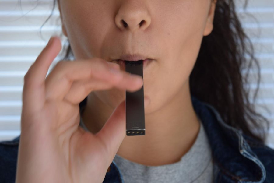 Vaping, and more specifically juuling seems to have been a pervasive past time at many high schools in addition to Langley (Photo by Saxon Scope).