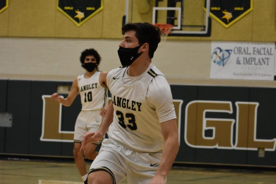 Senior athlete, Mikey Hoemans pulls up for a jump shot against Mclean High School. Basketball is one of the most streamed sports around Fairfax County currently (Photo by Bogdanov).