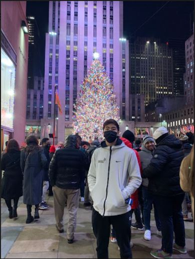 Senior Daevin Oey spent his winter break in New York City with his family. this Winter Break in New